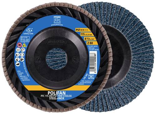 PFERD TOOLS 67771118 Fächerschleifscheibe Durchmesser 115mm Körnung (num)=80 10St.
