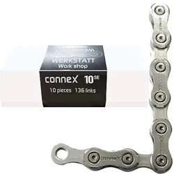 Kette Connex 10sE 10fach E-25, 10 Stück Nickel/Edelstahl 136 Glieder, silber, Werkstatt
