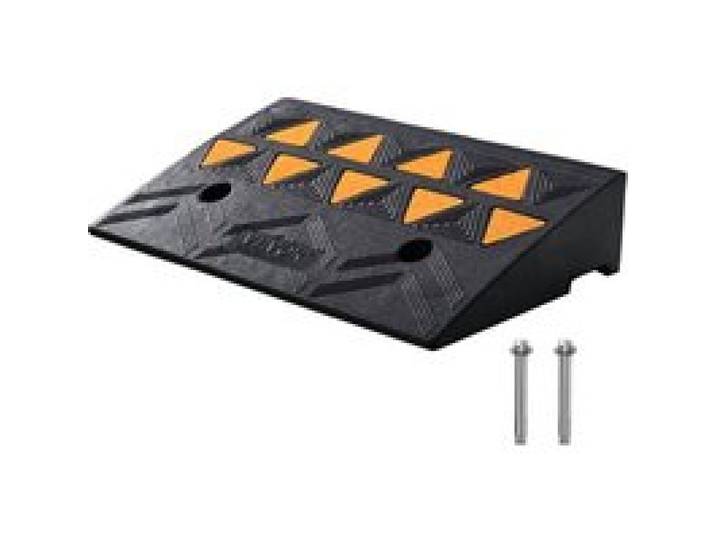 VEVOR Rampe de Seuil Hauteur 10,8 cm Rampe Trottoir en Caoutchouc Capacité de Charge 15 tonnes Rampe Accès Fauteuil Roulant Antidérapante pour Passage de Voitures Vélos Scooters Motos 50x30x10,8 cm