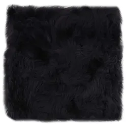 vidaXL Sitzkissen 2 Stk. Dunkelgrau 40x40 cm Echter Schafspelz