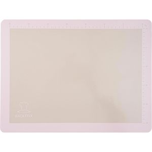 Backefix Backmatte BM40PI, aus Silikon-Glas-Gewebe, beige/pink, cm-Maßskala, backofenfest, antihaftend, 40 x 30 cm