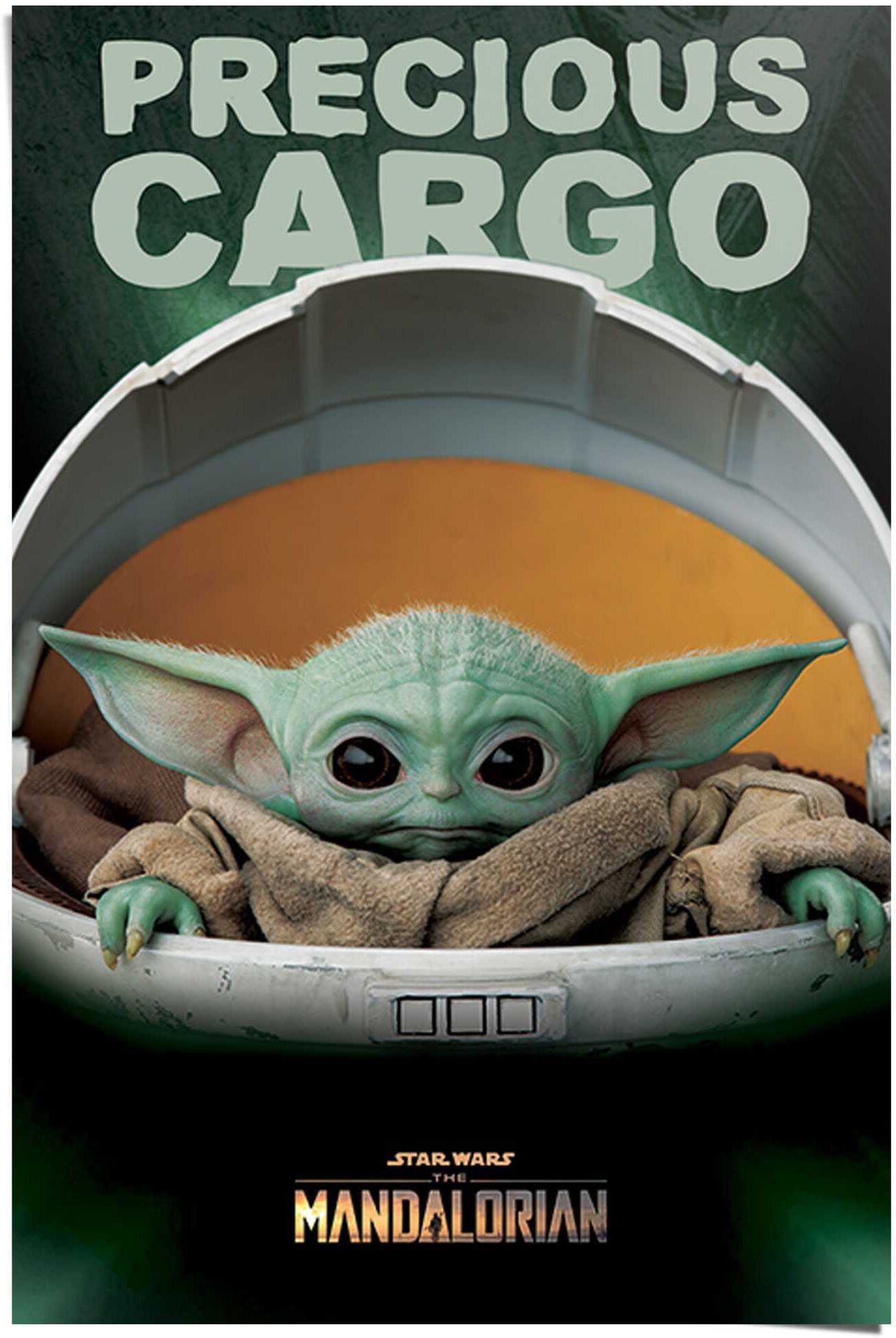 Reinders! Poster REINDERS "Poster The Mandalorian Baby Yoda", grün (farbe bild(er): grün), B:61cm H:91,5cm, Papier, Bilder, Poster