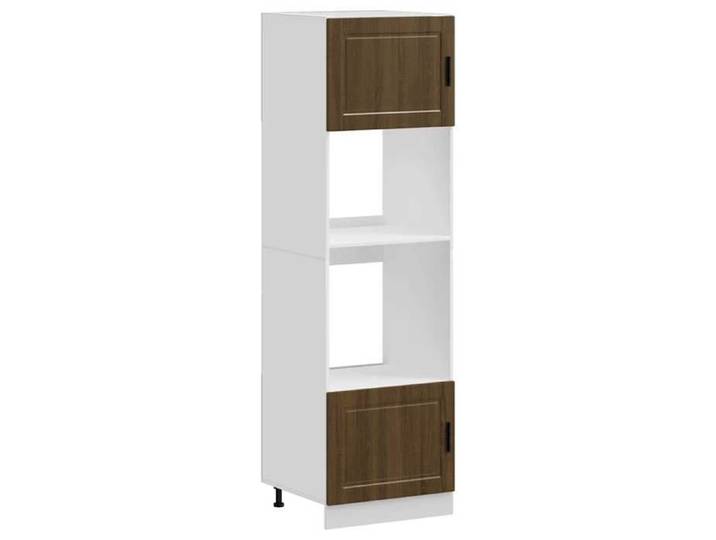(SOLDE d'été)Armoires de four/Colonne de cuisine - 2 pcs Porto - Pieds réglable - chêne marron bois d'ingénierie Aspect