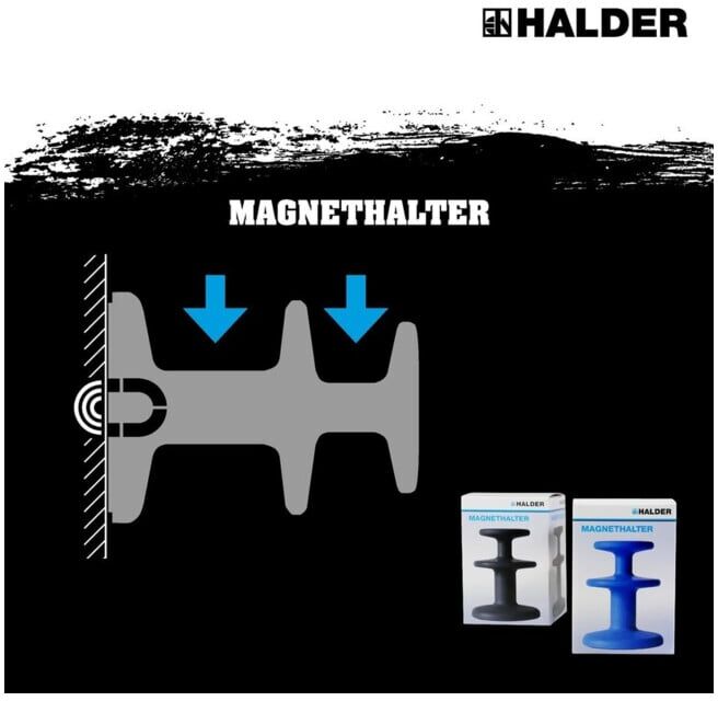 HALDER Support magnétique Ø65 mm noir (3688.003)