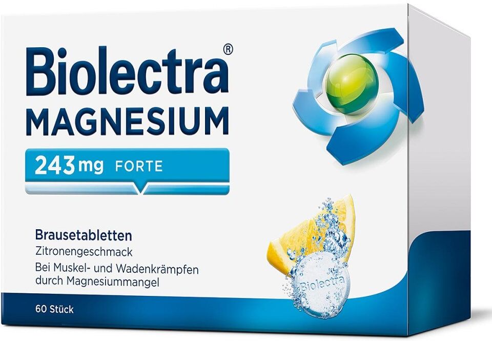 Biolectra Magnesium 243 forte Zitrone Brausetabletten 60stk