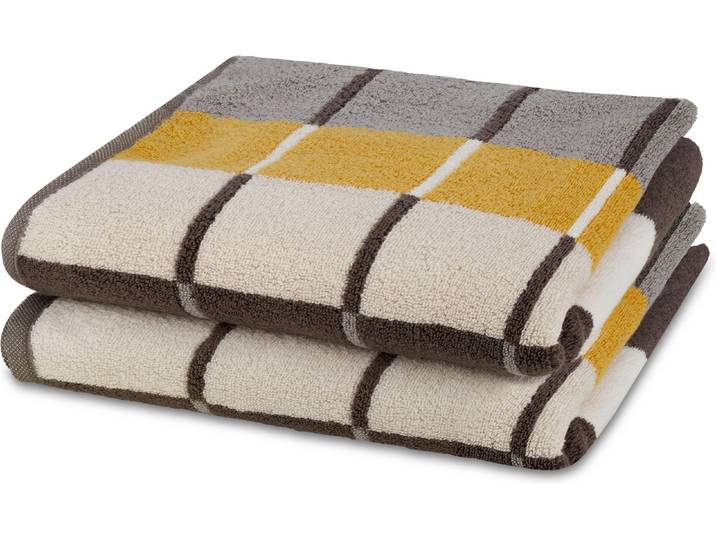 Handtücher ROSS Three Stars 9042 , bunt (mokka), B:50cm L:100cm, Frottier, Frottier, Handtücher, Handtücher, 100% Baumwolle, made in Germany