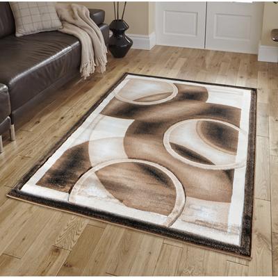 MDA Rugs Glamour Dark Brown/Black Polypropylene Area Rug