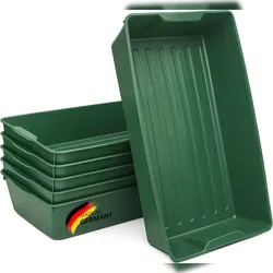 BURI Gärtnerbox Pflanzschale Pikierschale 58x32x11 Profi Pflanzwanne Saatschale grün Grün