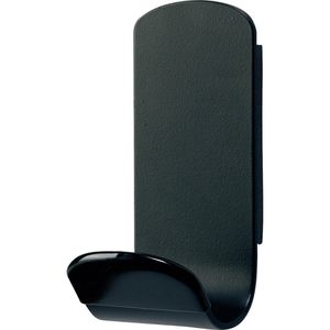 Unilux Garderobenhaken STEELY, 100340733, schwarz, Einzelhaken aus Metall, magnetisch