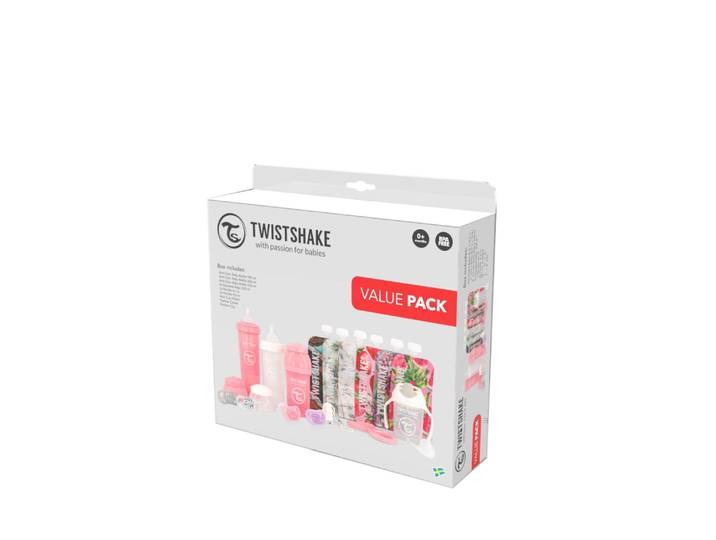 Twistshake Value Pack 0M+ Pastel Pink/Weiss