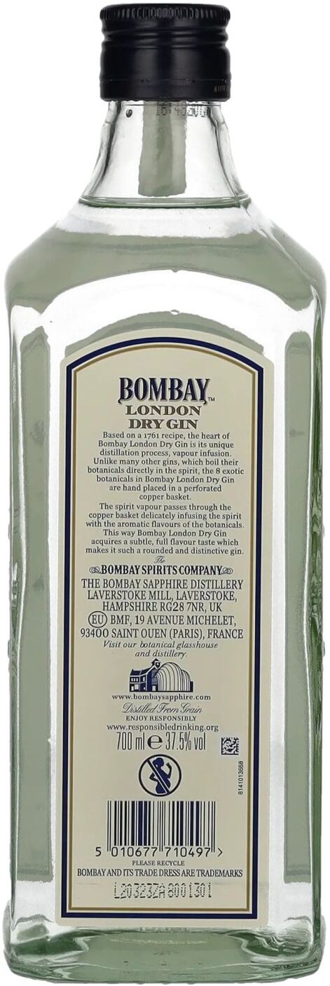 Bombay Gin Bombay The Original London Dry Gin 37,5% Vol. 0,7l