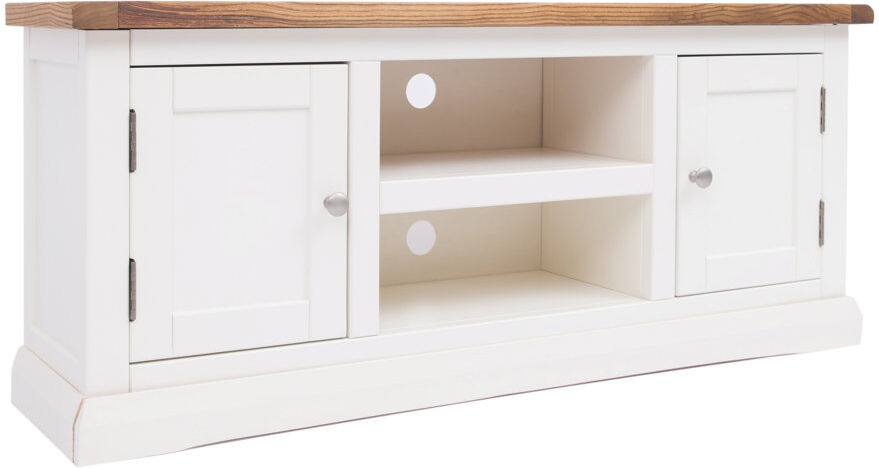 Brambly Cottage Henslee TV Stand for TVs up to 55" Off White/Brown/Silver 55"