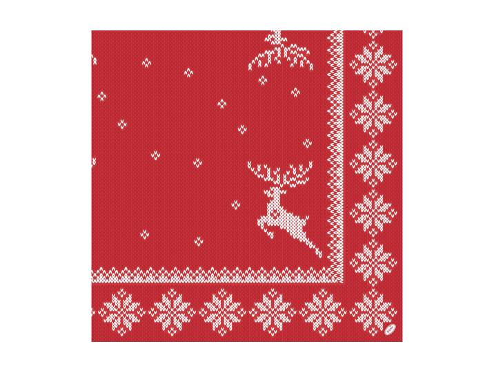 Papierserviette DUNI Serviette Knitted Traditions, 40 x 40 cm, 360 Stück , rot, B:40cm H:40cm L:40cm, Servietten, Papierserviette