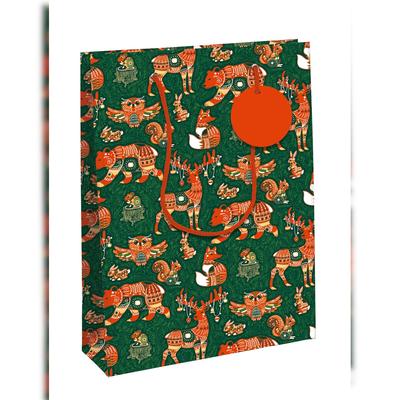 Clairefontaine 6x Große Geschenktasche, Forest Rot & Grün, Excellia, 26,5x14x33cm - Grün X-34671-2C
