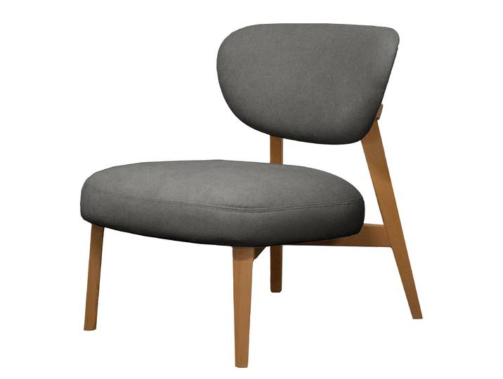 Fauteuil Gris Tissu Stormy 65 x 75 x 70cm