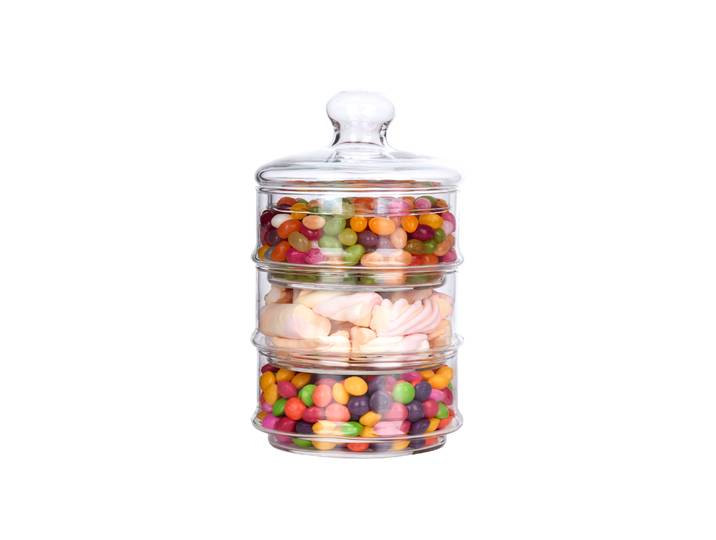 Vorratsbehälter Glas 3-stöckig 12 cm