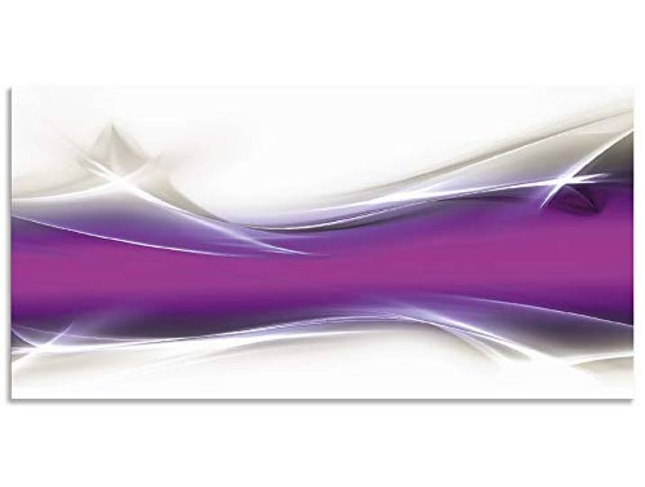ARTland Wanddeko Wandbild Alu Verbundplatte für Innen & Outdoor Bild100x50 cm Abstrakte Motive Gegenstandslos Digitale Kunst Lila Kreatives Element Violett T9EZ