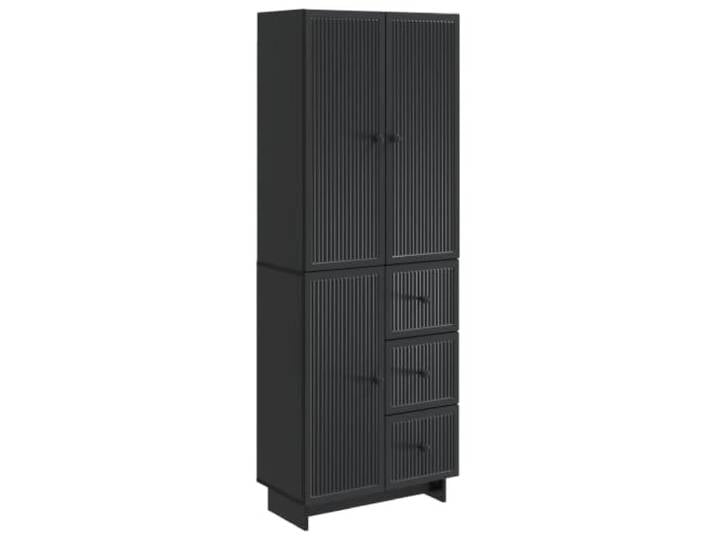 PUGYNBK Organizerschrank, 2-teilig, aus technischem Holz Mit USB-Steckdosen, Schiebetüren, Fächern und Schubladen, modernes modulares Design