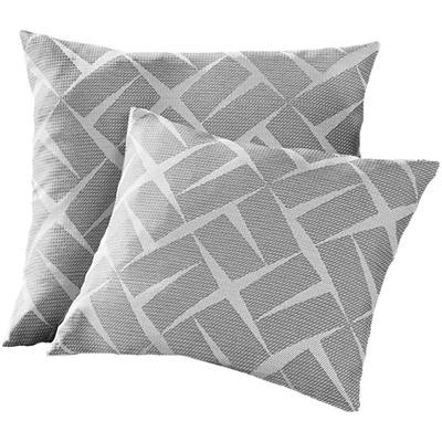 Dekokissen WECKBRODT "Jasper" Gr. 2, grau (grau, gemustert), B:48cm L:48cm, Polyester, Dekokissen_Sitzkissen_Kissenhüllen, Kissenhülle, Jacquard, strukturierte Oberfläche,3D Effekt,ohne Füllung