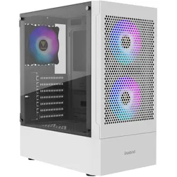 Gamdias Boitier Moyen Tour ATX Talos E3 Mesh RGB avec panneaux vitrés (Blanc) (ATX, mATX, Mini-ITX), PC Gehäuse, Weiss