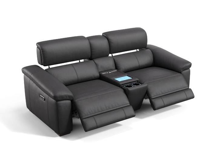 4D Leder Kinosessel SOLARA 2er Sofa Vibration Kinosofa Kinocouch Couch