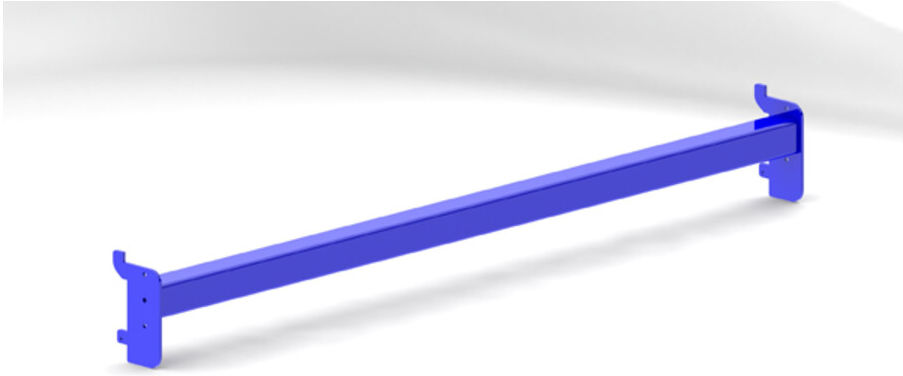 META Aufnahmeschine für Rohrkragarme 1300 mm, 210 kg Tragkraft, enzianblau (20077990)