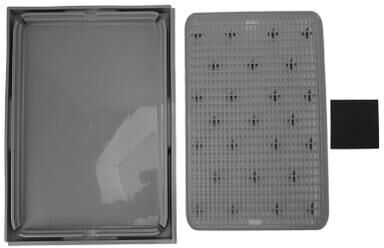 Uplift Treasures Double Layer Cat Litter Catcher Mat dark Gray