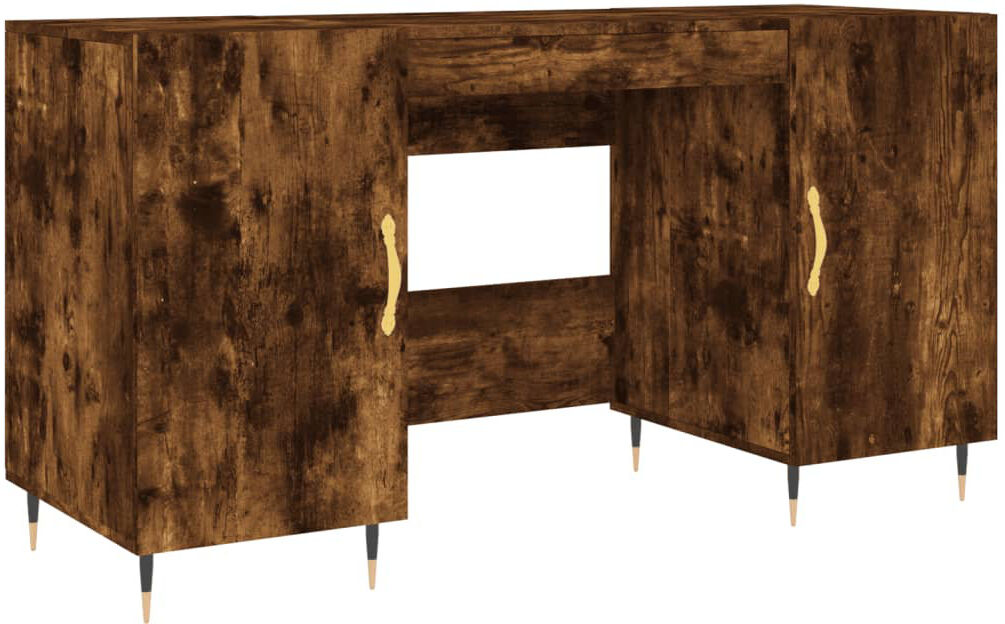 Fairmont Park Fidler Iron Writing Desk Smoked Oak/Black