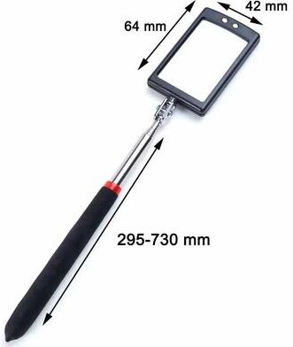 Uplifted Finds 360 Inspection Mirror LED Light Telescoping Tool square Electricity