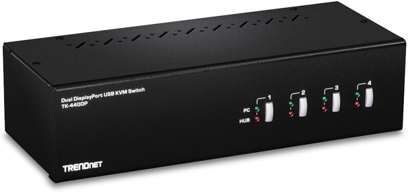Trendnet TK-440DP switch per keyboard-video-mouse (kvm) Nero, Argento (TK-440DP)