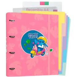 Disney Stitch - Organizer A4 s Blätter (4 Ringe, Gummiband)