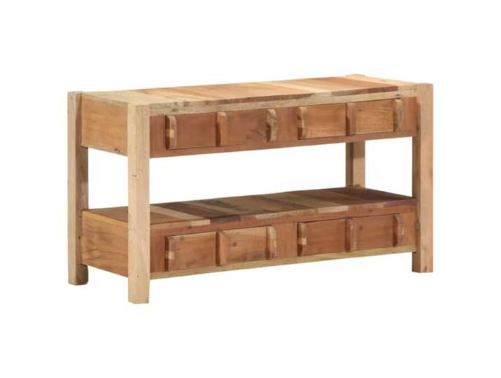 KTHLBRH TV-Möbel Braun 83 x 33 x 46 cm aus recyceltem Massivholz Multifunktionale Schubladen, rechteckiges Design, Massivholz, Schraubenziehermontage, Wohnzimmer