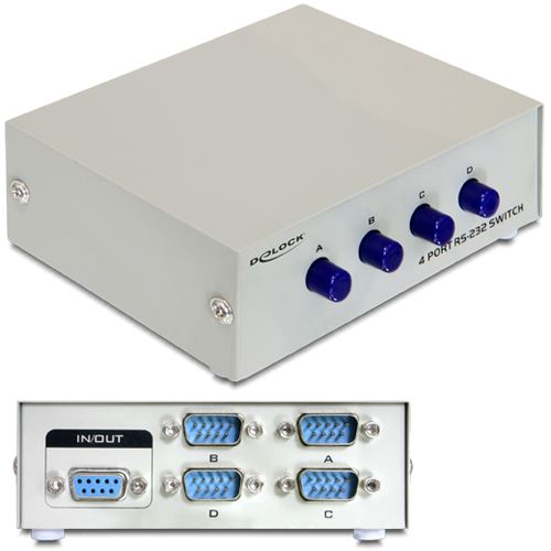 Delock D-Sub9 Switch 4 Eingänge 1 Ausgang