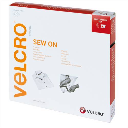 VELCRO Klettband zum Aufnähen, Haken & Flausch 20mm x 10m Grau