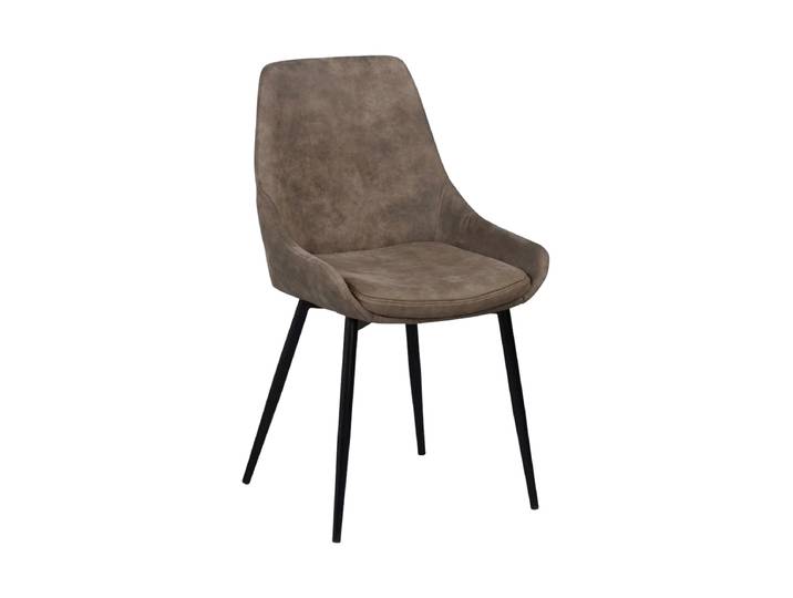 Design Esszimmerstuhl „Sina“ Mikrofaser Beigebraun Rowico