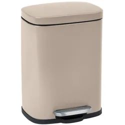 WENKO Treteimer Mod. Leno, Taupe 5 L, Easy-Close Absenkautomatik