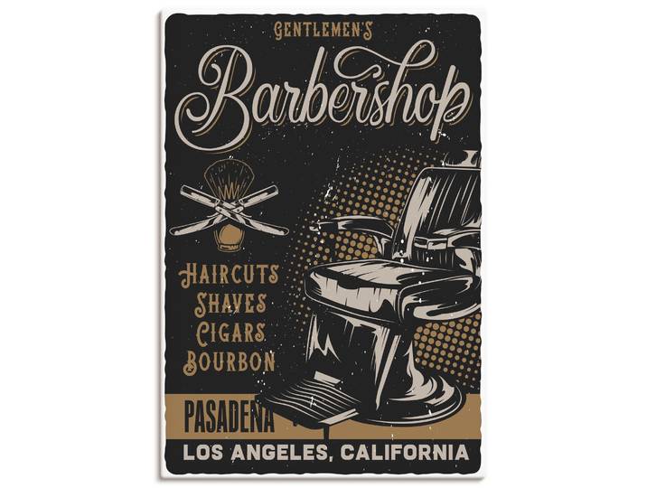 Wandbild ARTLAND Barbershop Plakat , schwarz (farbe bild(er): braun), B:50cm H:70cm, Bilder, Wandbild, als Alubild, Leinwandbild, Poster, Wandaufkleber in verschied. Grössen