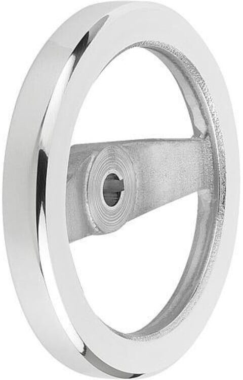 KIPP Speichenhandrad 2-Speichen Ø250 Aluminium Passbohrung 22H7 (K0162.1250X22)