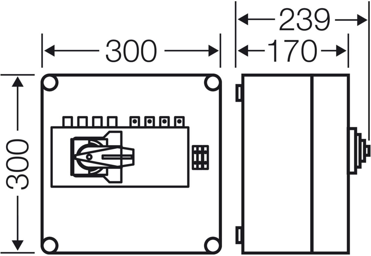Hensel Lastumschaltergehäuse Mi 7286 125A 4polig PE (20001581)