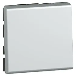 Legrand 079221 Kreuzschalter 10 A mit Schraubklemmen, Farbe: Aluminium