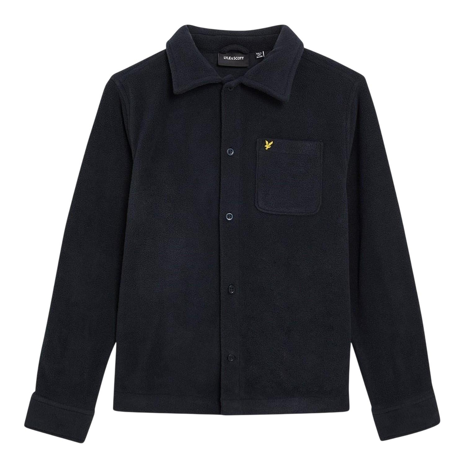 Lyle & Scott - Hemdjacke für Kinder, Tasche, Dickes Fleece (Dunkel-Marineblau)