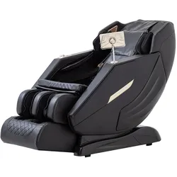 Happy Home Massagesessel mit SL-Schiene & Zero-Gravity, ca. 152 x 75 x 109 cm – Schwarz