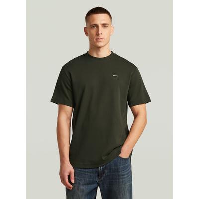 T-Shirt G-STAR "True Regular T-Shirt", Herren, Gr. XXS, grün (asfalt), Obermaterial: 100% Baumwolle, Shirts T-Shirt