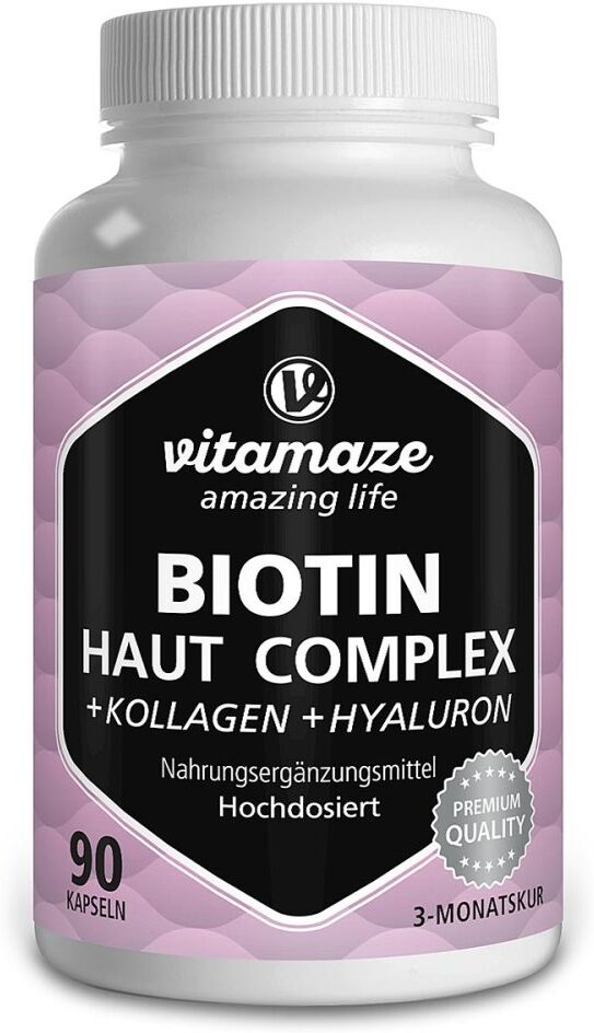 Biotin Haut Komplex Hochdosiert + kollagen Kapseln 90stk