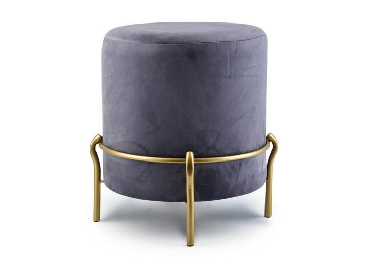 Mondex Pouf Lily Grau 42/42/46 cm Textilien, 42x46x42 cm, Wohnzimmer, Sessel, Hocker & Hockerbänke, Poufs