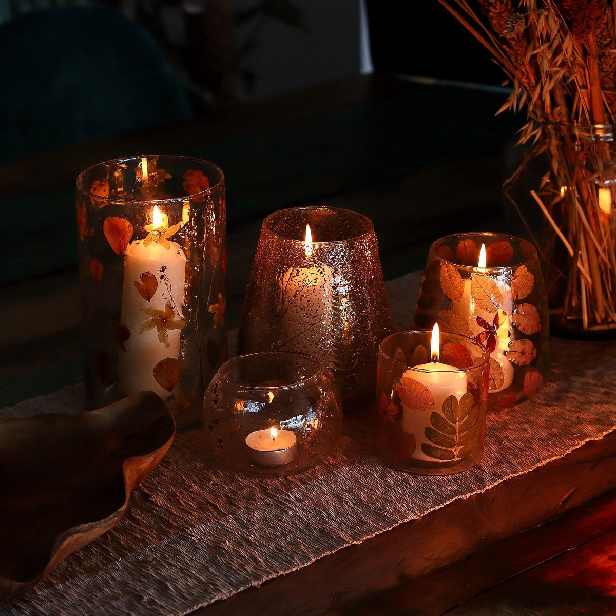 Ancient Wisdom kaarsenhouder voor tealights en stompkaarsen
