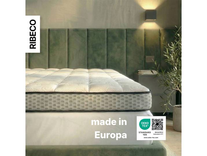 Topper RIBECO Aaron, Topper 90x200 cm,180x200 cm, GRATIS dazu 1x Handtuch , weiß, B:200cm H:8cm L:200cm, Gelschaum, Topper, Gelschaum, Matratze Boxspringbett geeignet, ergonomisch, Made in EU