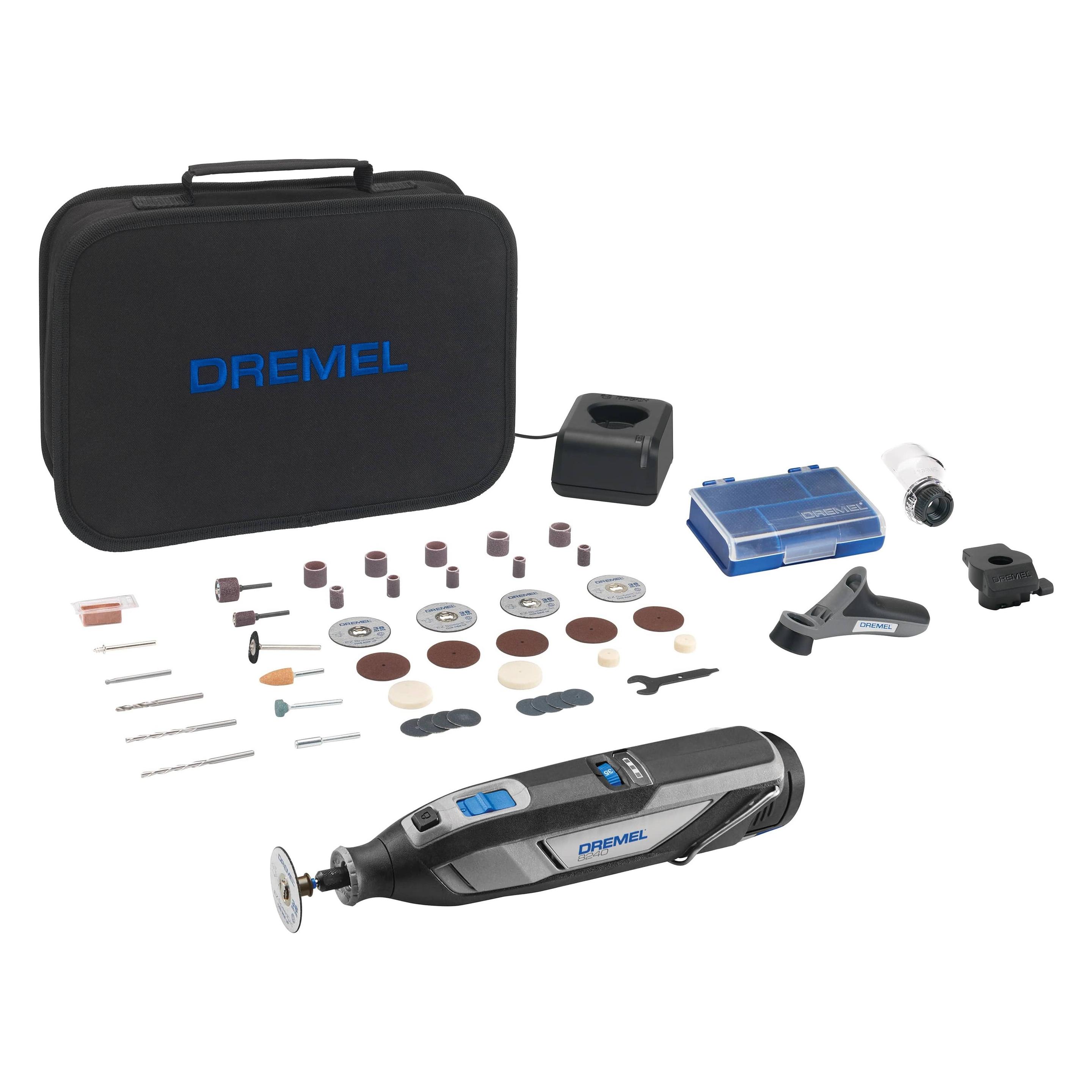 Dremel 8240, 3 Aufsätze, 45tlg. Zubehörset inkl. EZ Speed Clic (Rotationswerkzeug) (F0138240JF)