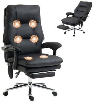 Kodotan sofa Massage Office Chair with 6-Point Vibration, Faux Leather Ergonomic Executive Desk Chair with Double-Layer Spring Cushions