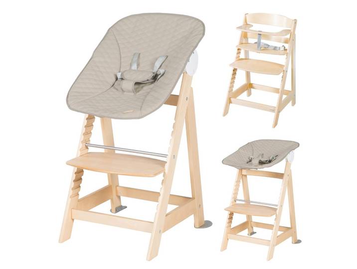 BABYHOCHSTUHL Born Up Luxe mit Neugeborenenaufsatz Natur